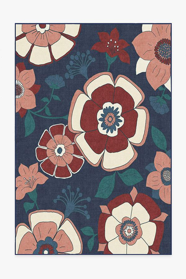 Audrey Navy Rug 6'x9' | Stain-Resistant