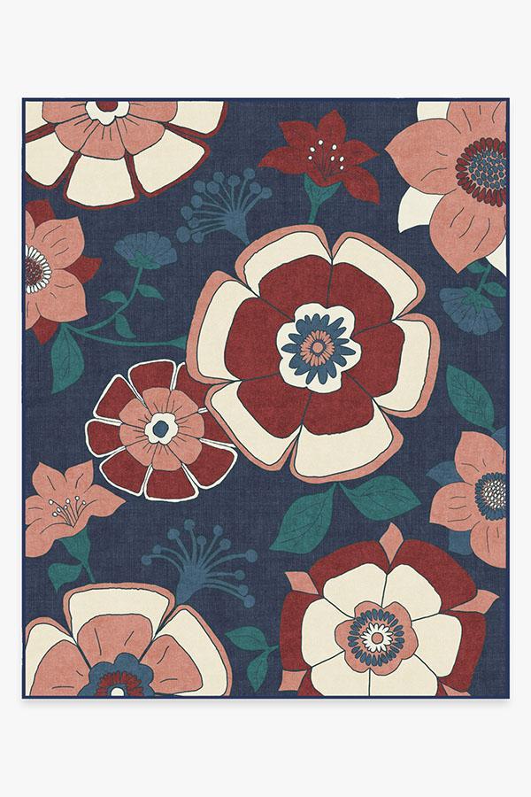 Audrey Navy Rug 8'x10' | Stain-Resistant