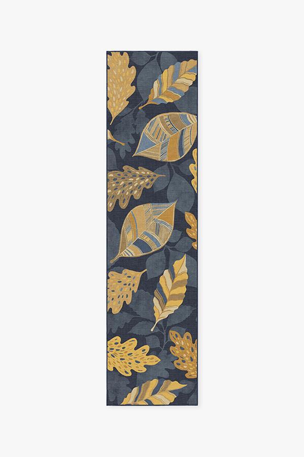 Aurelia Navy Gold Rug 2.5'x10' | Stain-Resistant