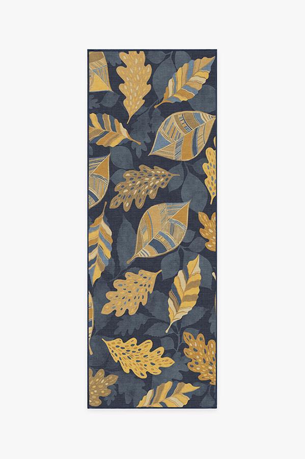 Aurelia Navy Gold Rug 2.5'x7' | Stain-Resistant