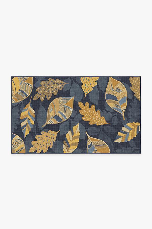 Aurelia Navy Gold Rug 3'x5' | Stain-Resistant