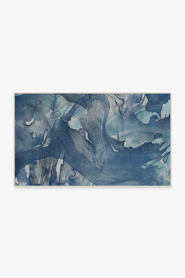 Aurora Space Blue Rug 3'x5' | Stain-Resistant