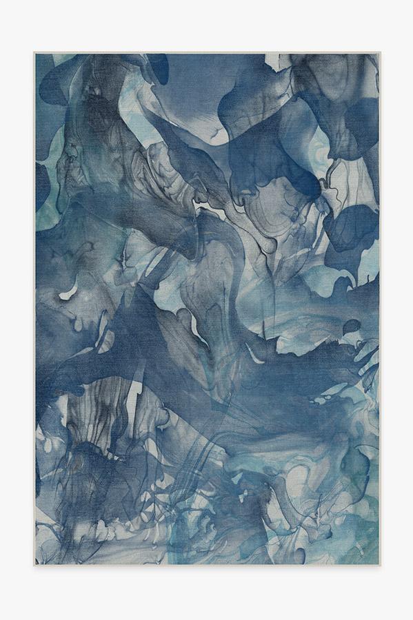 Aurora Space Blue Rug 6'x9' | Stain-Resistant