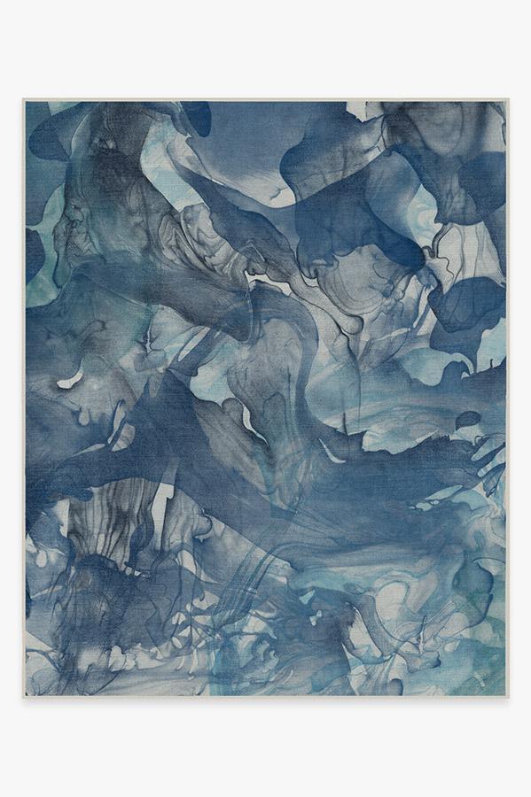 Aurora Space Blue Rug 8'x10' | Stain-Resistant