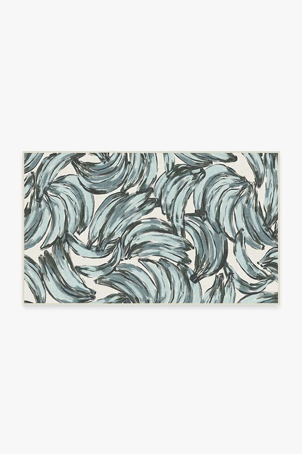 Bananas Blue Rug 3'x5' | Stain-Resistant