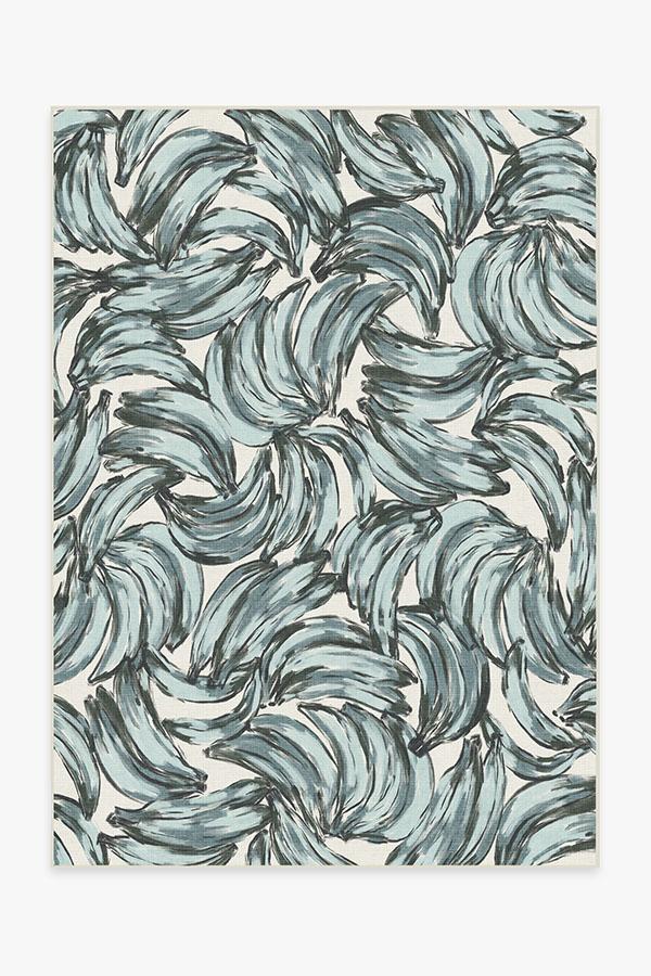 Bananas Blue Rug 5'x7' | Stain-Resistant