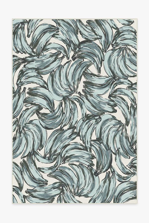 Bananas Blue Rug 6'x9' | Stain-Resistant