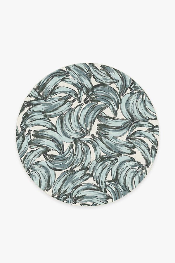 Bananas Blue Rug 6' Round | Stain-Resistant