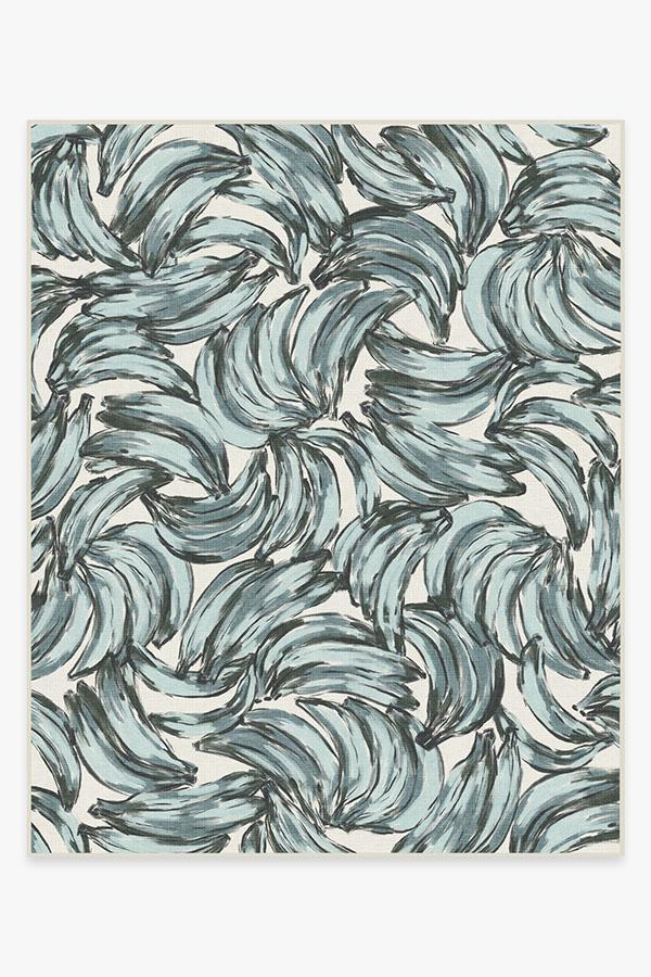 Bananas Blue Rug 8'x10' | Stain-Resistant