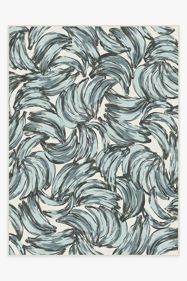 Bananas Blue Rug 9'x12' | Stain-Resistant