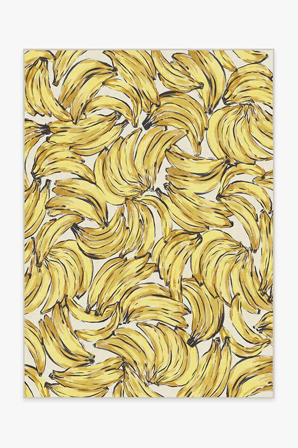 Bananas Yellow Rug 5'x7' | Stain-Resistant