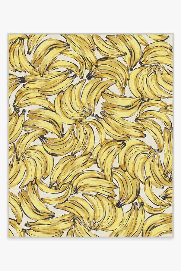 Bananas Yellow Rug 8'x10' | Stain-Resistant