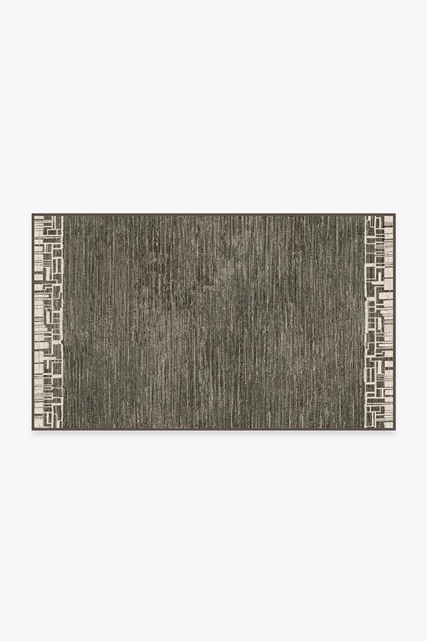 Beni Warm Grey Rug 3'x5' | Stain-Resistant
