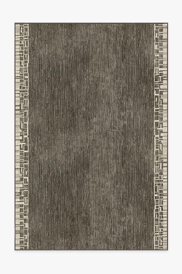 Beni Warm Grey Rug 6'x9' | Stain-Resistant