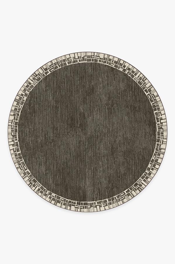 Beni Warm Grey Rug 8' Round | Stain-Resistant