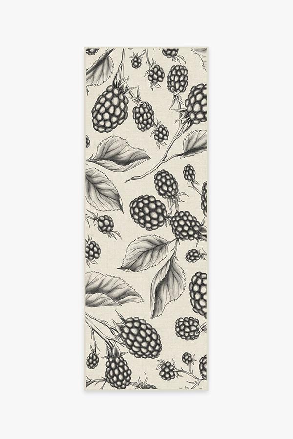 Berry Black Rug 2.5'x10' | Stain-Resistant