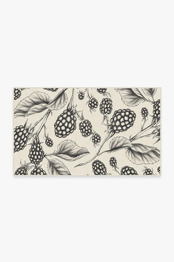 Berry Black Rug 3'x5' | Stain-Resistant