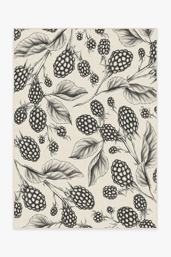 Berry Black Rug 5'x7' | Stain-Resistant