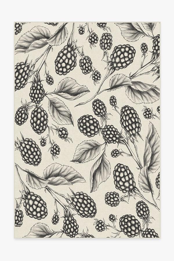 Berry Black Rug 6'x9' | Stain-Resistant