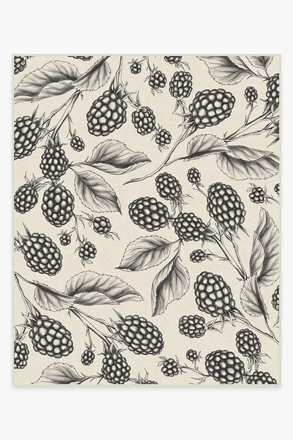 Berry Black Rug 8'x10' | Stain-Resistant