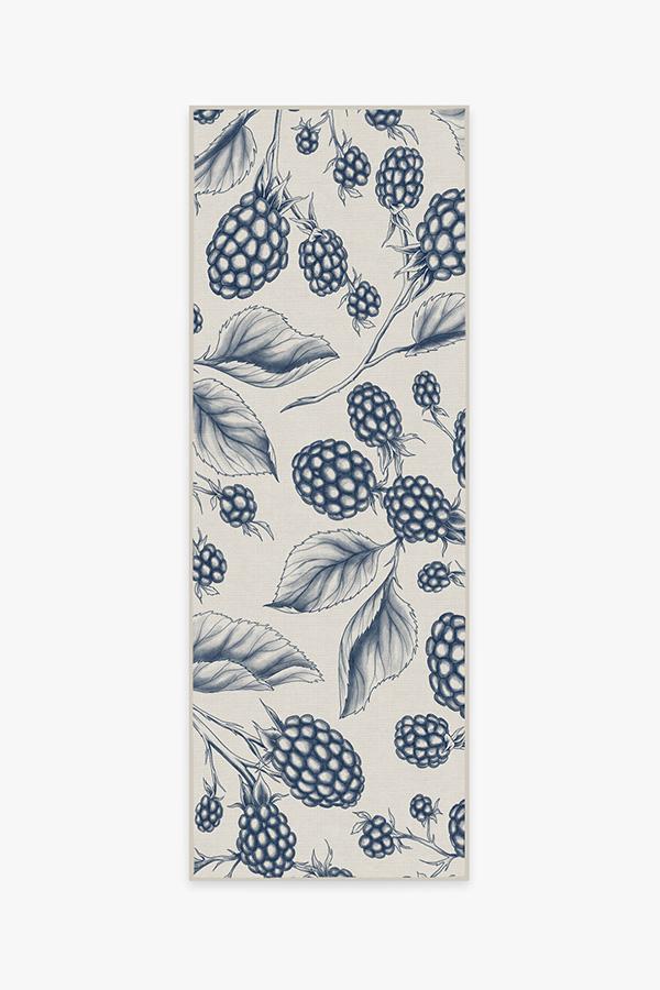 Berry Blue Rug 2.5'x7' | Stain-Resistant