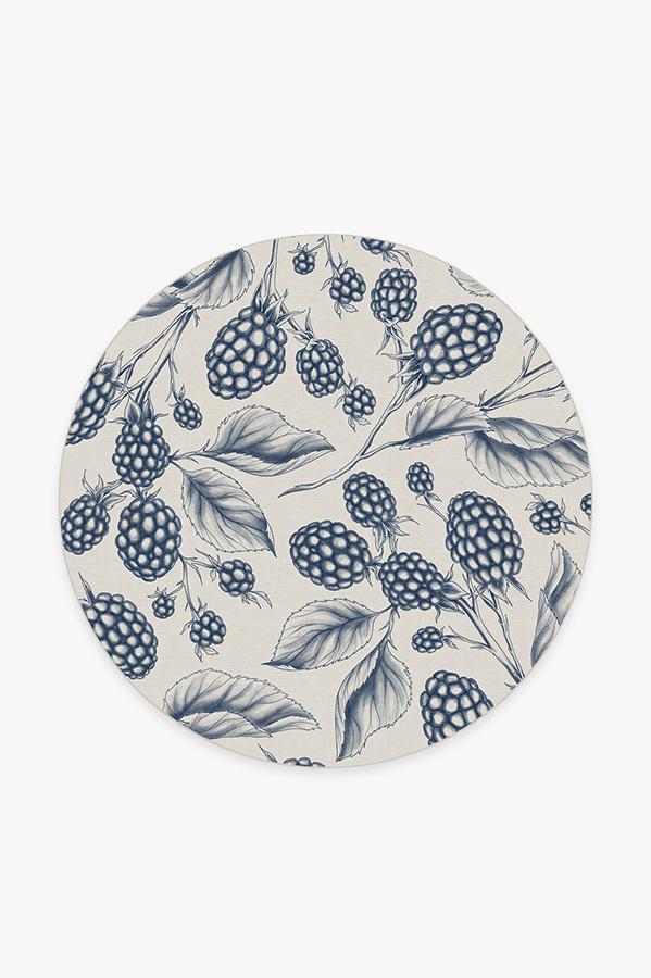 Berry Blue Rug 6' Round | Stain-Resistant