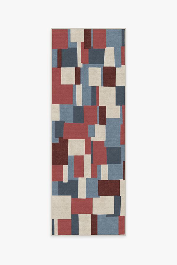 Blockera Red Rug 2.5'x10' | Stain-Resistant