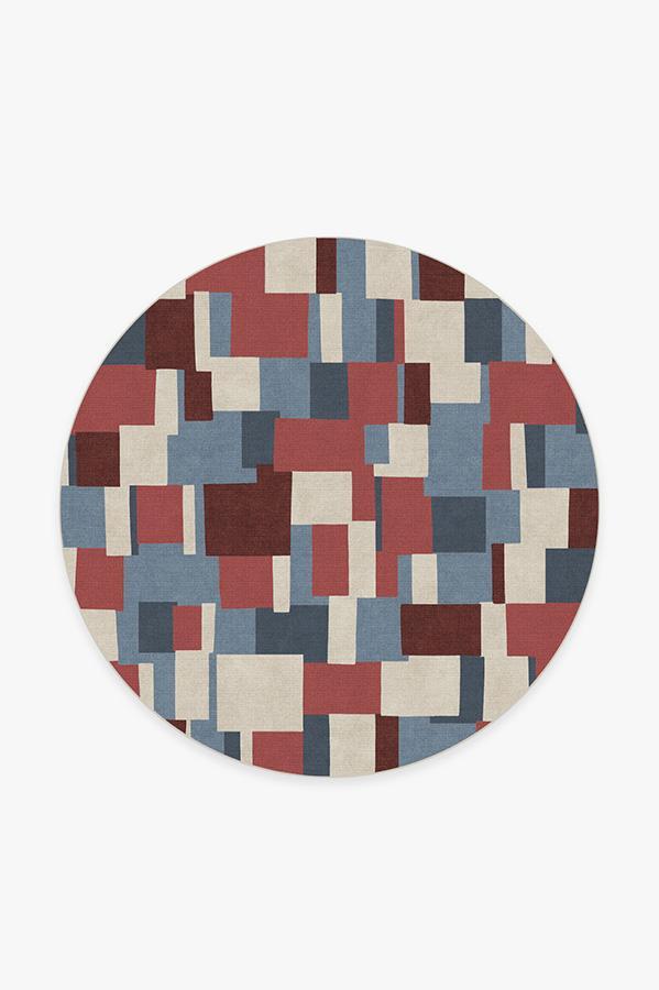 Blockera Red Rug 6' Round | Stain-Resistant