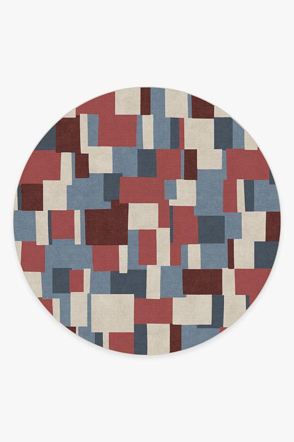 Blockera Red Rug 8' Round | Stain-Resistant