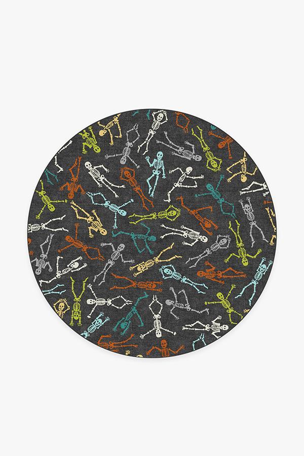 Bone Dance Technicolor Rug 6' Round | Stain-Resistant