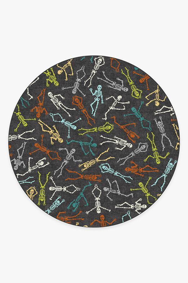 Bone Dance Technicolor Rug 8' Round | Stain-Resistant