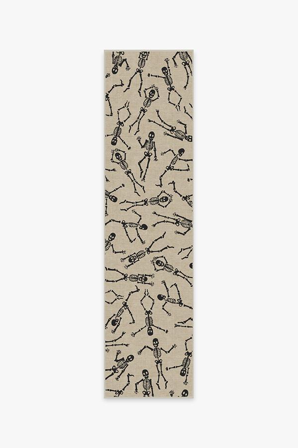 Bone Dance White Rug 2.5'x10' | Stain-Resistant