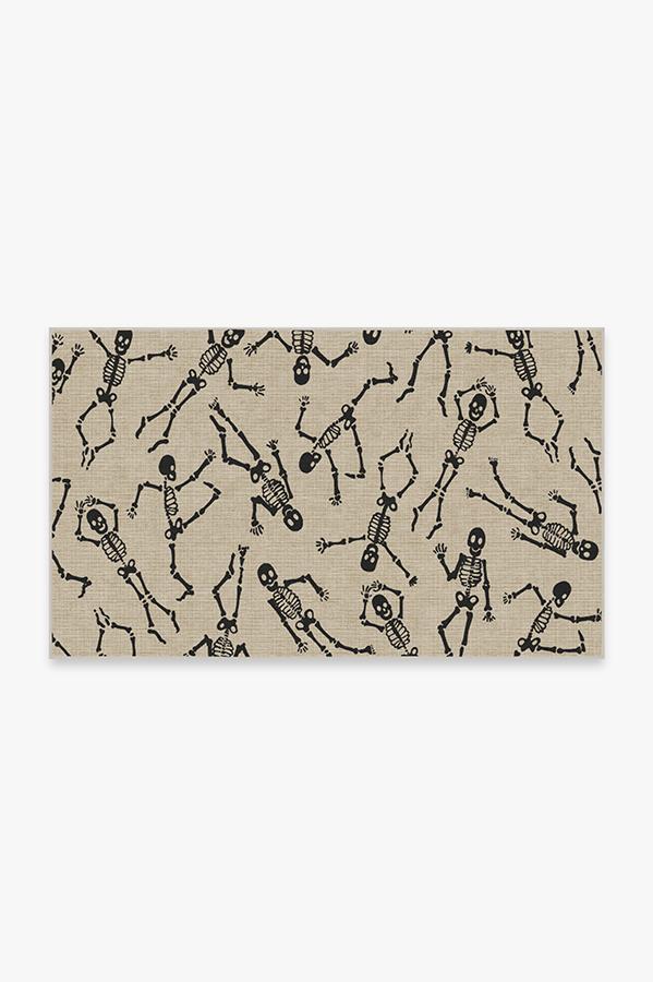 Bone Dance White Rug 3'x5' | Stain-Resistant
