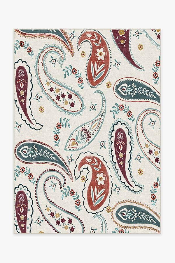 Boteh Multicolor Rug 5'x7' | Stain-Resistant
