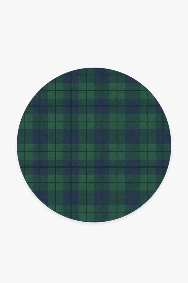 Buffalo Plaid Blackwatch Rug 6' Round | Stain-Resistant