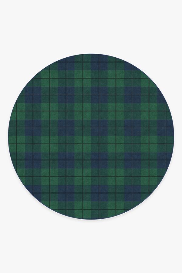 Buffalo Plaid Blackwatch Rug 8' Round | Stain-Resistant