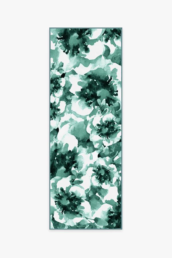 Buttercup Teal Rug 2.5'x10' | Stain-Resistant