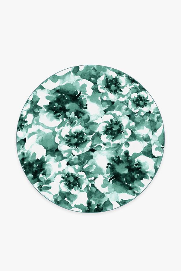 Buttercup Teal Rug 6' Round | Stain-Resistant