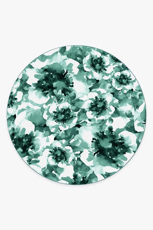 Buttercup Teal Rug 8' Round | Stain-Resistant