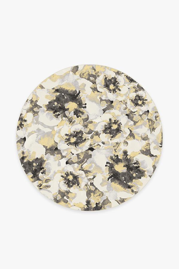 Buttercup Yellow Rug 6' Round | Stain-Resistant
