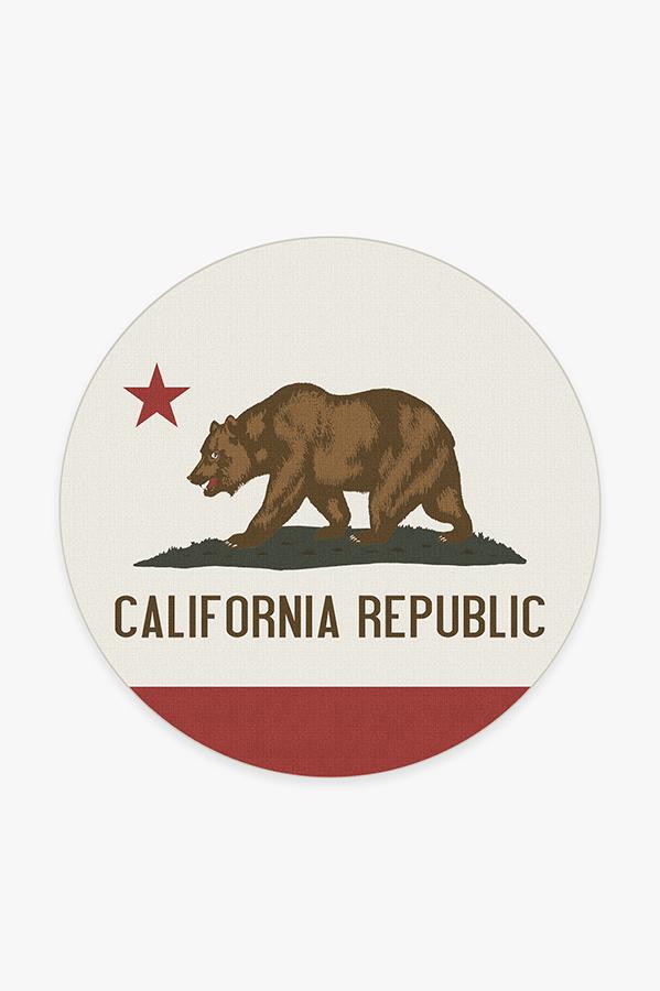 California Red Rug 6' Round | Stain-Resistant