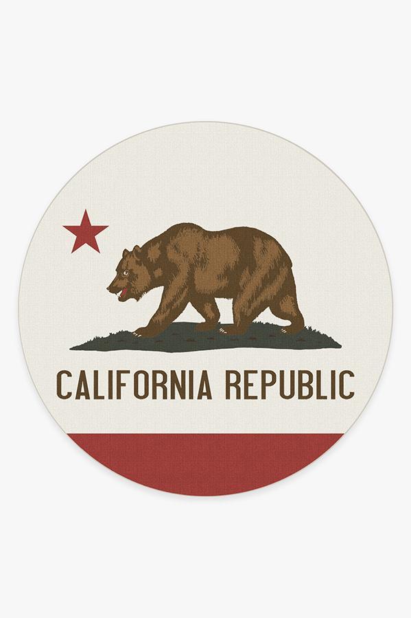 California Red Rug 8' Round | Stain-Resistant