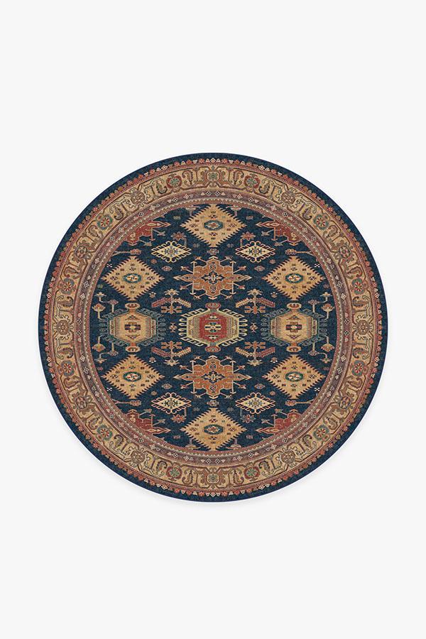 Cambria Sapphire Rug 6' Round | Stain-Resistant
