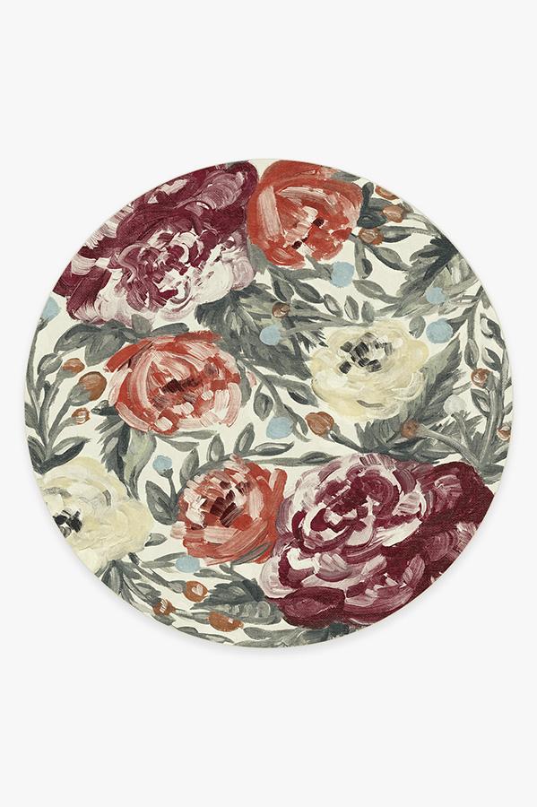 Camellia Currant Rug 8' Round | Stain-Resistant