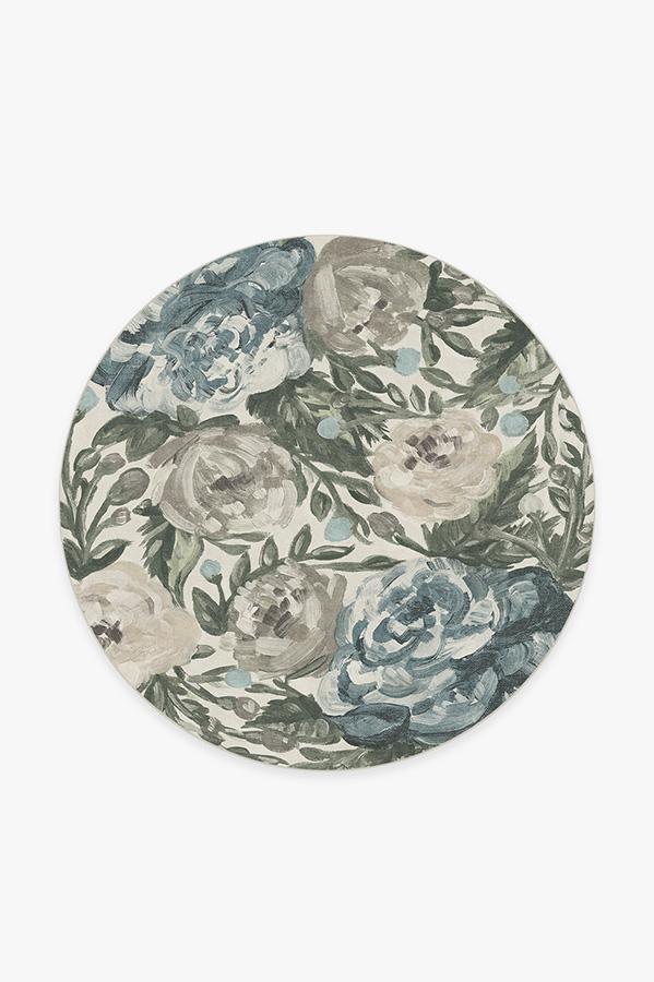 Camellia Jade Rug 6' Round | Stain-Resistant
