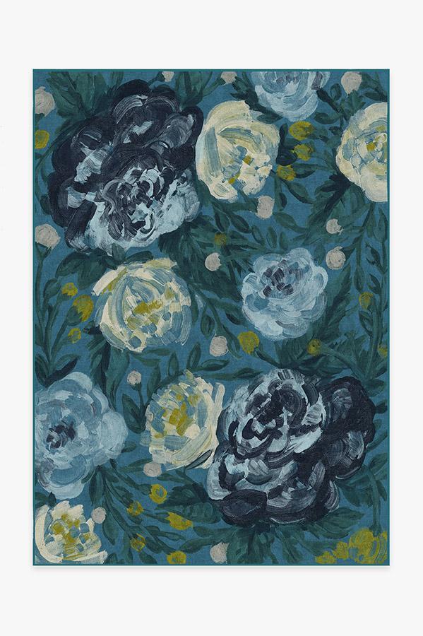 Camellia Midnight Rug 5'x7' | Stain-Resistant