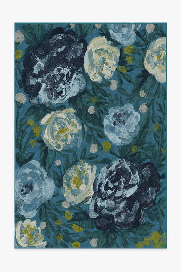 Camellia Midnight Rug 6'x9' | Stain-Resistant