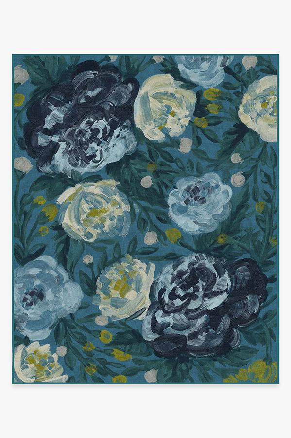 Camellia Midnight Rug 8'x10' | Stain-Resistant
