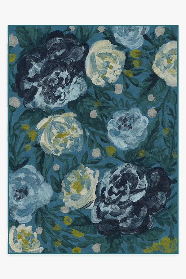 Camellia Midnight Rug 9'x12' | Stain-Resistant