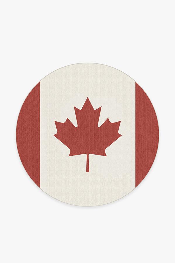 Canada Red Rug 6' Round | Stain-Resistant